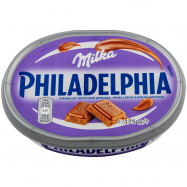 Сыр Philadelphia мягкий c молочным шоколадом Milka 22% 175г - Фото