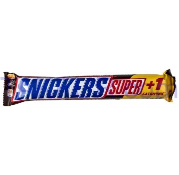 Батончик Snickers Super покрытый мол/шокол 37,5г*3шт 112,5г - Фото
