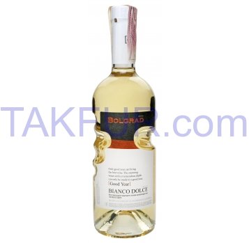 Вино Bolgrad Bianco Dolce полусладкое белое 9-13% 0,75л - Фото