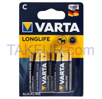 Батарейка Varta №4114 C 1.5V LR14 2шт/уп - Фото