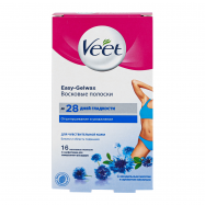 Полоски д/депиляции бикин Veet Отшелуш и увлажн воск 16шт/уп - Фото