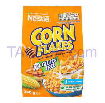 Завтрак сухой Nestle Corn flakes Honey nut 250г - Фото