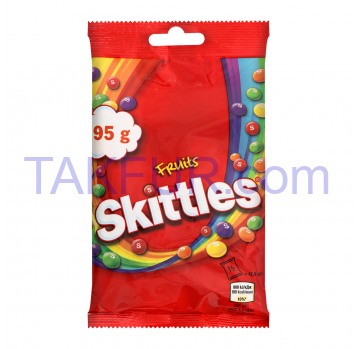 Драже Skittles Fruits жевательные в сахарной оболочке 95г - Фото