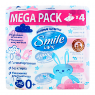 ТМ SMILE ВОЛ. СЕР. РИС/МОЛОЧ 4*60 ШТ - Фото