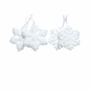 Підвіска Сніжинка в асортименті 11см - Фото