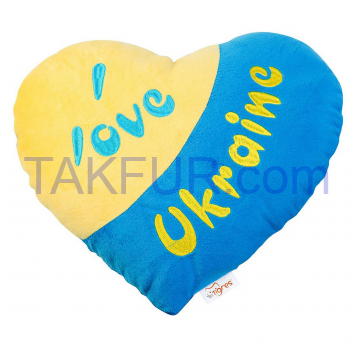 Подушка-серце Я люблю Україну - Фото