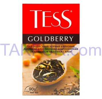 Чай Tess Goldberry черный листовой 90г - Фото