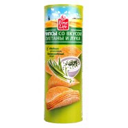Чипсы Fine Life картофельные со вкусом сметаны и лука 100г - Фото