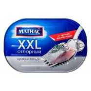 Сельдь Матиас ХХL отборный филе-кусочки в масле 200г - Фото