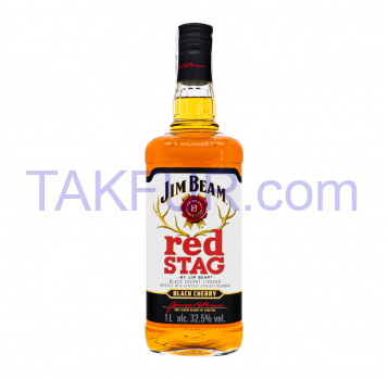Ликер Jim Beam Red Stag крепкий 32.5% 1л - Фото
