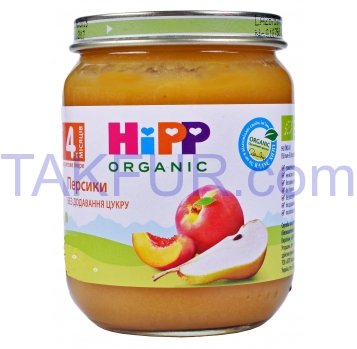 Пюре HiPP Organic Персик для детей от 4 месяцев 125г - Фото