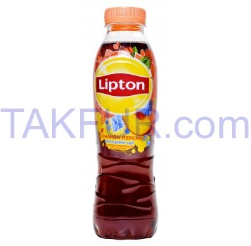 Напиток Lipton черный чай со вкусом персика б/а б/г 0.5л - Фото