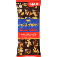 Шоколад Millennium Fruits&Nuts черный с миндалем 55% 140г - Фото