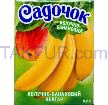 Нектар Садочок Яблочно-банановый 0,2л - Фото
