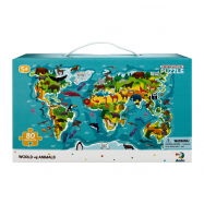 Пазл Dodo Обсервационный Карта Мира Зверушки №300133 1шт - Фото
