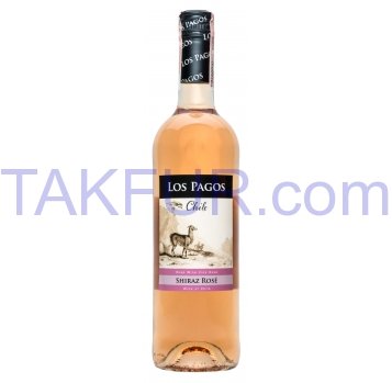 Вино Los Pagos Chile Shiraz Rose виногр/стл/сх/роз 12% 0,75л - Фото