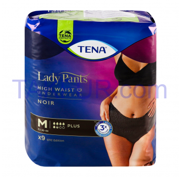 Трусы урологические Tena Lady Pants Plus M Noir д/женщин 9шт - Фото