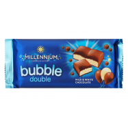 Шоколад Millennium bubble double молочный и белый 70г - Фото