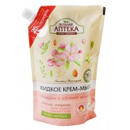Крем-мыло жидкое Зеленая Аптека Миндаль и овсяное мол 460мл - Фото
