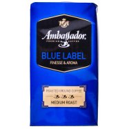 Кофе Ambassador Blue Label жареный молот среднеобжарен 250г - Фото