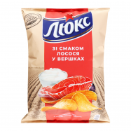 Чипсы Люкс картофельные со вкусом лосося в сливках 125г - Фото