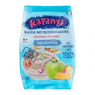 Каша молочная Карапуз Яблоко-персик мультизлак д/детей 225г - Фото