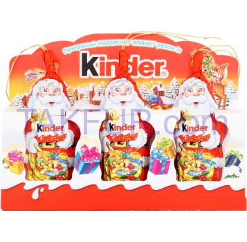 Шоколад Kinder фигурный молочный с молочным белым слоем 45г - Фото