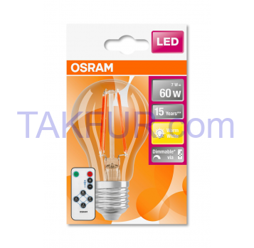 OSRAM ЛАМ LED+ПУЛЬТ A60 E27 9W - Фото