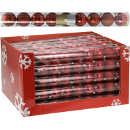 НАБІР ПРИКРАС ЧЕРВ 6 СМ 9 ШТ - Фото