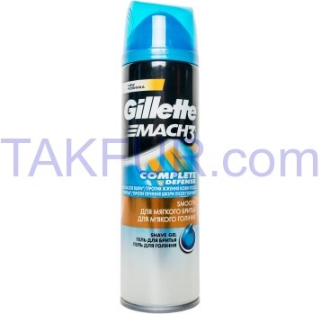 Гель для бритья Gillette Mach3 Complete Def мягк брит 200мл - Фото