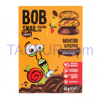 Конфеты Bob Snail манговые в молочном шоколаде 60г - Фото