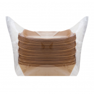 Тарелка Альфа Папер Кап Крафт бумажная 180*100*45мм 50шт/уп - Фото