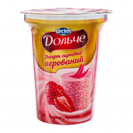 Десерт творожный Дольче Клубника со сливками 3.4% 200г - Фото
