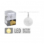 Гірлянда внутрішня на 10 ЛЕД ламп теплого білого кольору 180 см - Фото