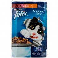 Корм влажный Felix Fantastic Duo с говядиной и птицей 100г - Фото