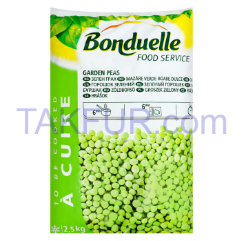 Горошек Bonduelle зеленый замороженный 2,5кг - Фото