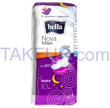 Прокладки Bella Nova Maxi женские гигиеническ впитывающ 10шт - Фото