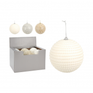 Прикраса новорічна ялинкова у формі кулі 10X10 см - Фото