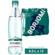 Вода минеральная Borjomi сильногазированная 0,5л