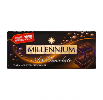 Шоколад Millennium чёрный пористый 85г - Фото