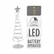 Декоративна фігура з підсвічуванням у формі ялинки 20 світлодіодних лампочок 40X11X11 см - Фото