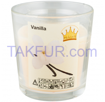 Свечка арома в стакане ваниль Pragnis - Фото