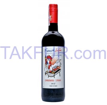 Вино French Life Carignan-Syrah п/сухое красное 12,5% 0,75л - Фото