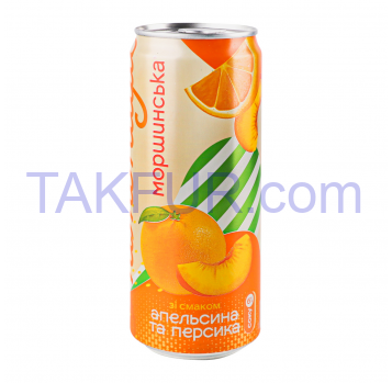 Напиток б/а Моршинська со вкусом апельсина и персика 0.33л - Фото