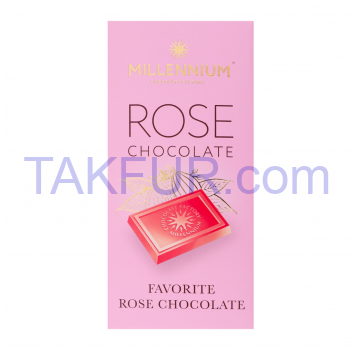 Шоколад Millennium Rose белый 100г - Фото