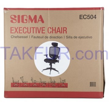Кресло руководителя Sigma Executive Chair EC504 офисное черн - Фото