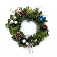 Вінок Tarrington House з декором Frost 30см - Фото