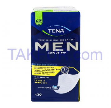 Прокладки урологические Tena Men Level 2 для мужчин 20шт/уп - Фото