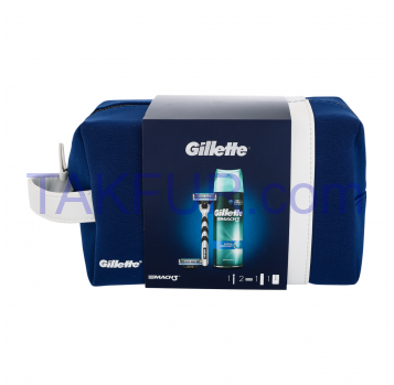 Набор Gillette Mach3 гель Extra Comf+бритва+косметичка 1шт - Фото
