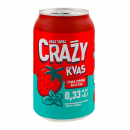 Напиток Квас Тарас Crazy Kvas Вкус земляники и мяты 0.33л - Фото